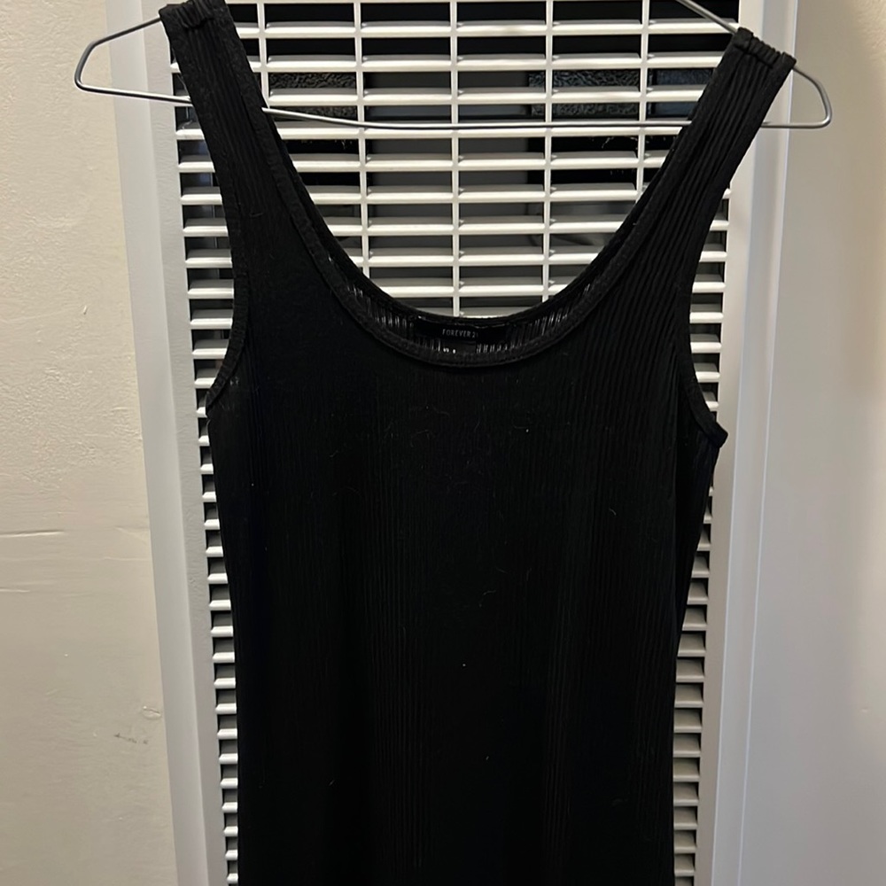 Black ribbed dress in size small